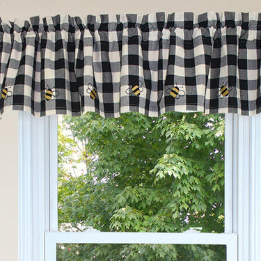 Bee Buffalo Check Valance Valance VL700001 - The Fox Decor
